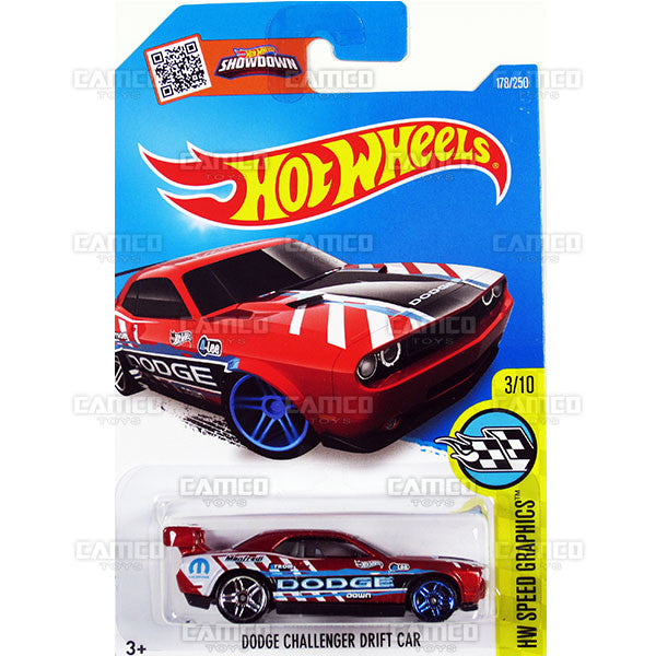 Dodge Challenger Drift Car #178 Red - 2016 Hot Wheels Fashion