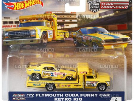 72 Plymouth Cuda Funny Car Retro Rig - 2018 Hot Wheels Supply