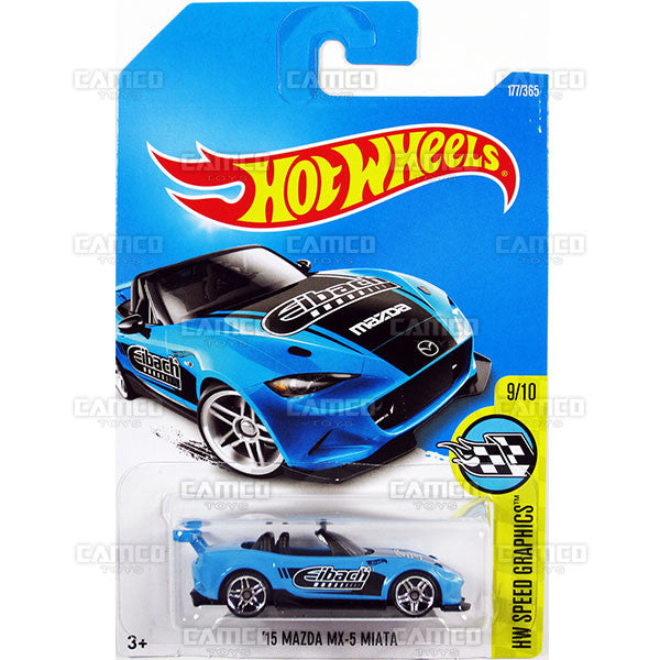 15 Mazda MX-5 Miata #177 blue - 2017 Hot Wheels Cheap