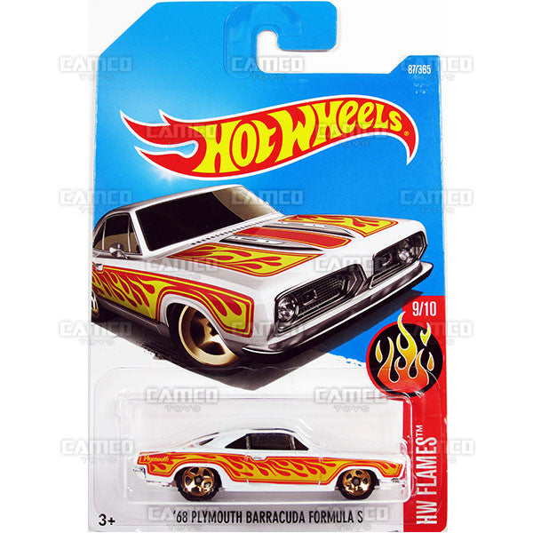 68 Plymouth Barracuda Formula S #87 white - 2017 Hot Wheels Online