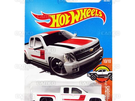 Chevy Silverado #60 white - 2017 Hot Wheels Online now